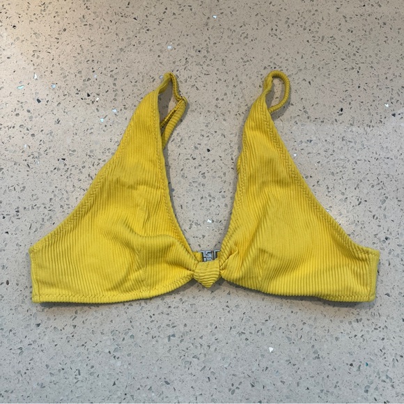 White Fox Yellow Bikini Top - Picture 2 of 3
